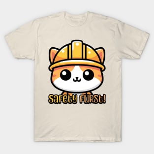 Safety Furst! Cute Osha Cat Pun T-Shirt